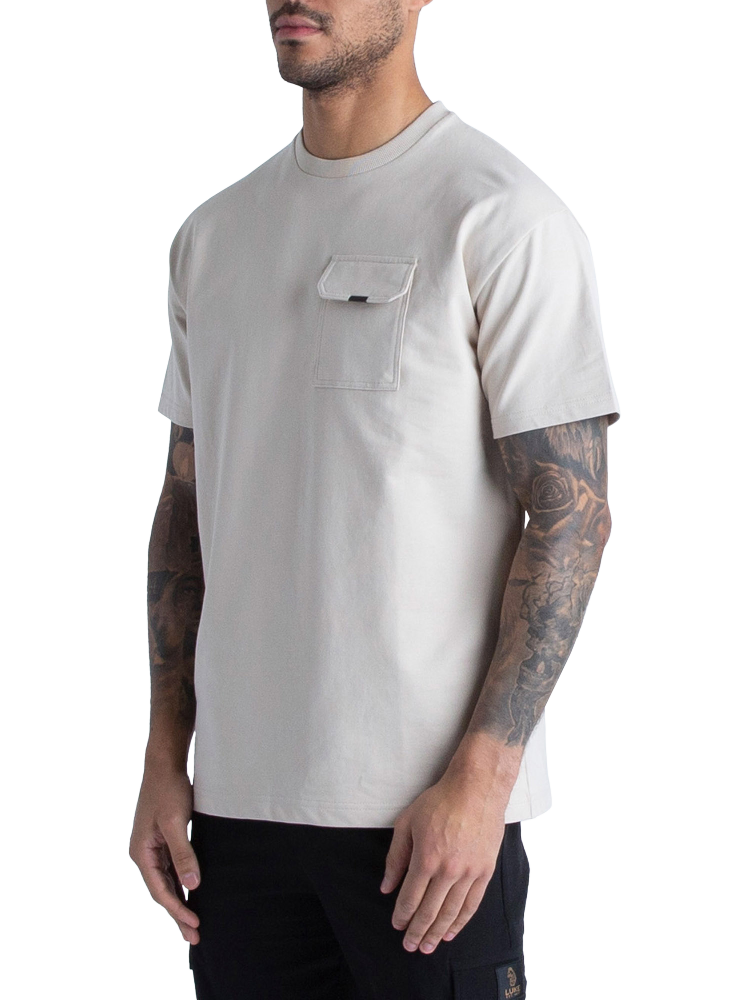 Product image 3 of 6, which shows LUKE 1977 Dragger Relaxed Fit T-Shirt, Stone, S