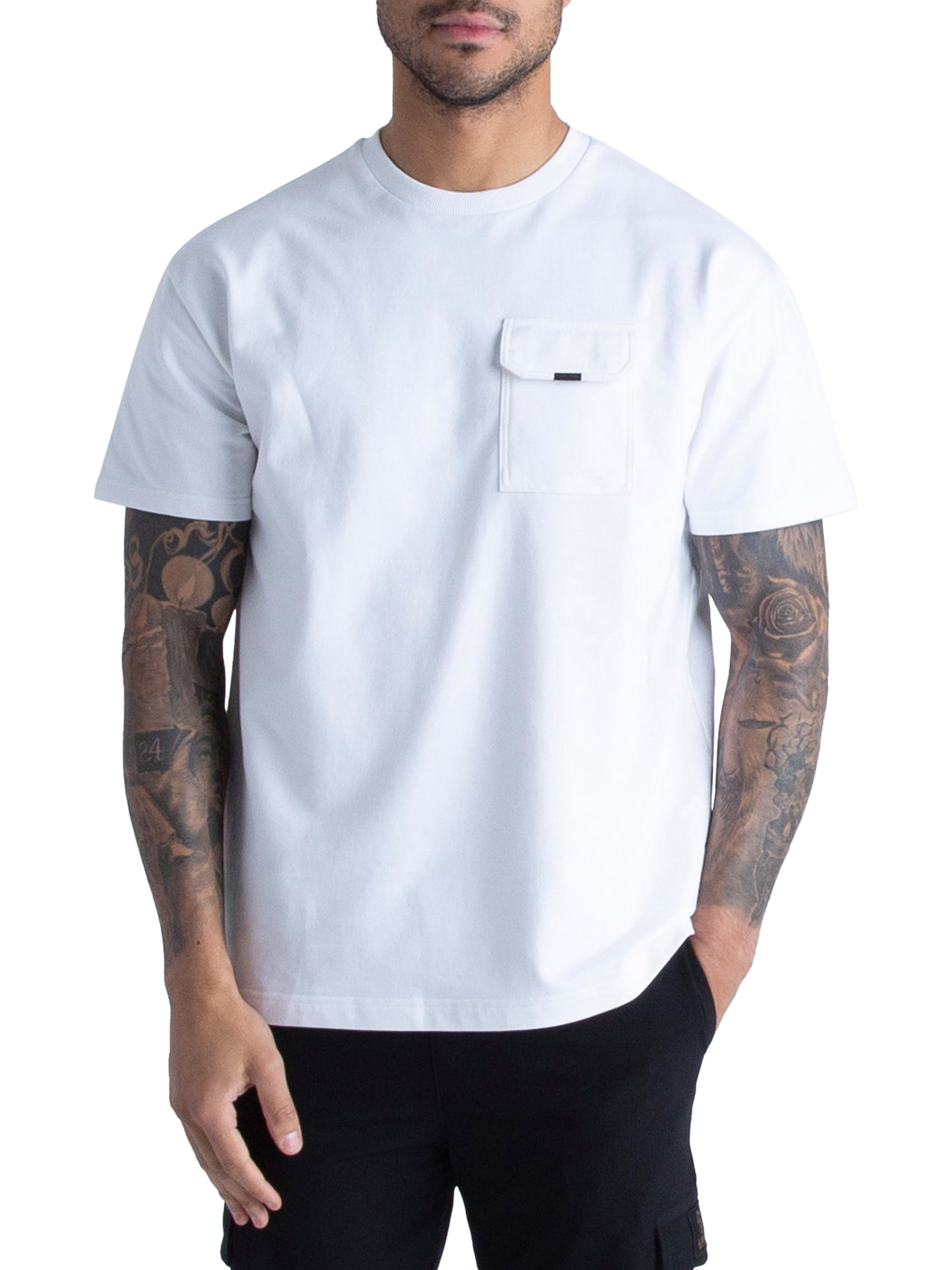 Product image 1 of 6, which shows LUKE 1977 Dragger Relaxed Fit T-Shirt, White, S