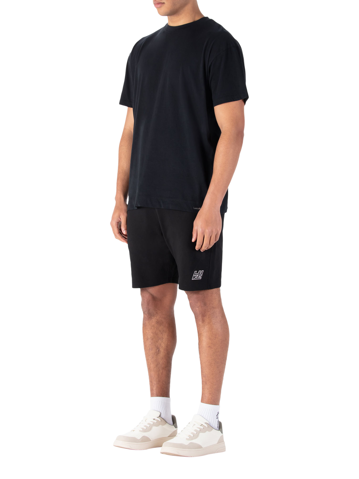 Product image 3 of 6, which shows LUKE 1977 Logic Cotton Regular Fit Short Sleeve T-Shirt & Sweat Shorts Set, Black, S