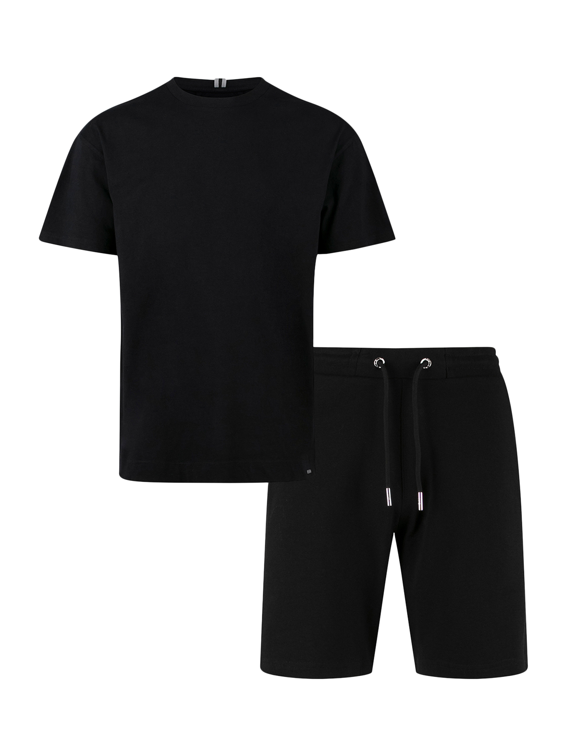 Product image 4 of 6, which shows LUKE 1977 Logic Cotton Regular Fit Short Sleeve T-Shirt & Sweat Shorts Set, Black, S