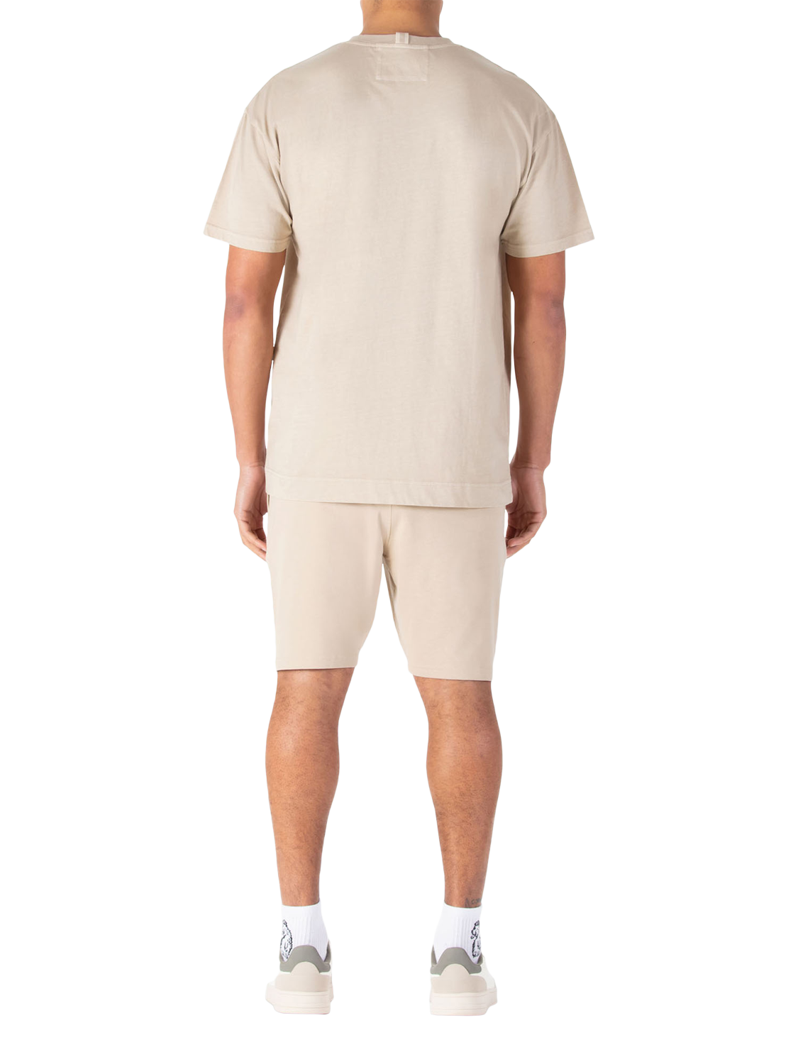 Product image 2 of 5, which shows LUKE 1977 Logic Cotton Regular Fit Short Sleeve T-Shirt & Sweat Shorts Set, Stone, S