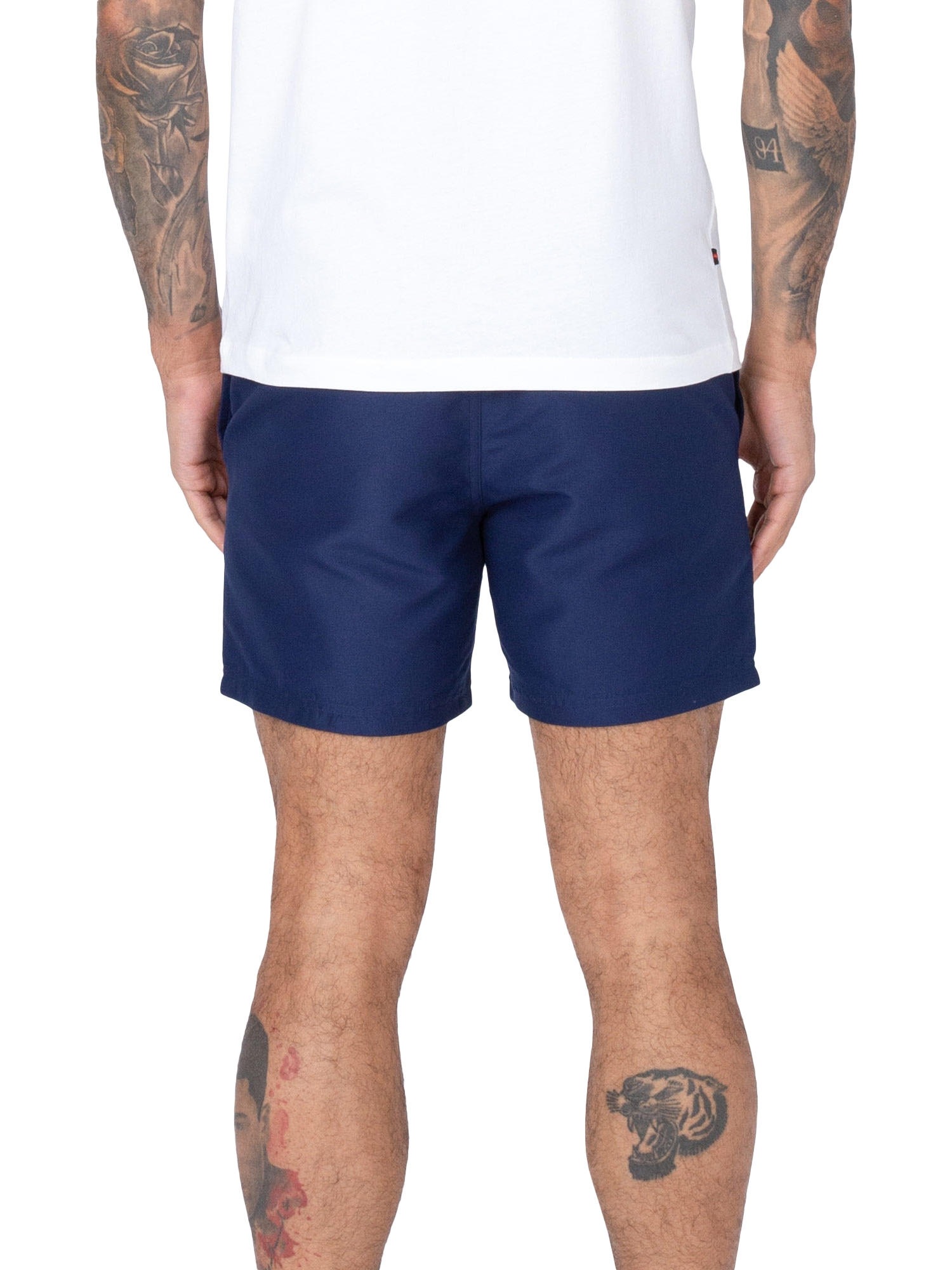 Product image 2 of 7, which shows LUKE 1977 Core Lion Logo Swim Shorts, Navy, S