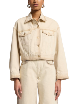 7 For All Mankind Oli Trucker Denim Jacket, Sand Beach, Sand Beach