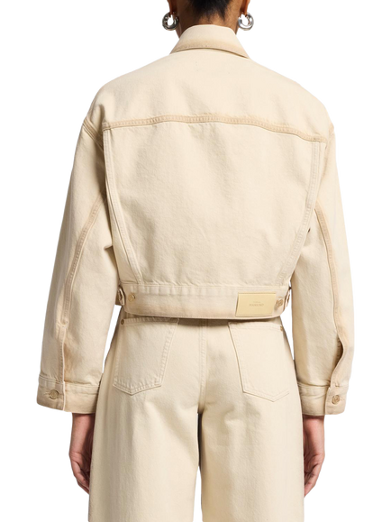7 For All Mankind Oli Trucker Denim Jacket, Sand Beach - view 2, Sand Beach