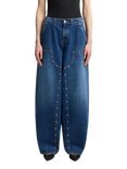 7 For All Mankind Balloon Stud Jeans, Le Blue