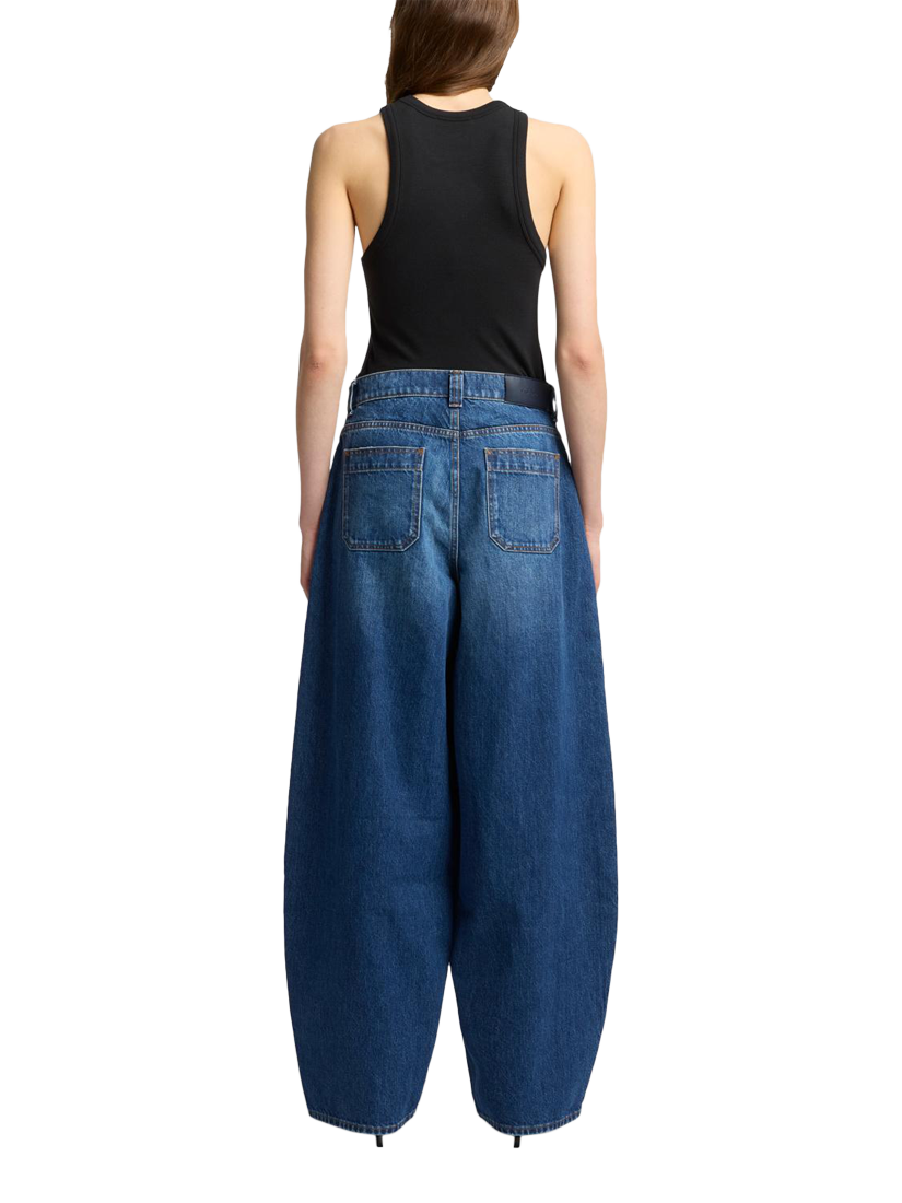 Product image 2 of 6, which shows 7 For All Mankind Balloon Stud Jeans, Le Blue, 26