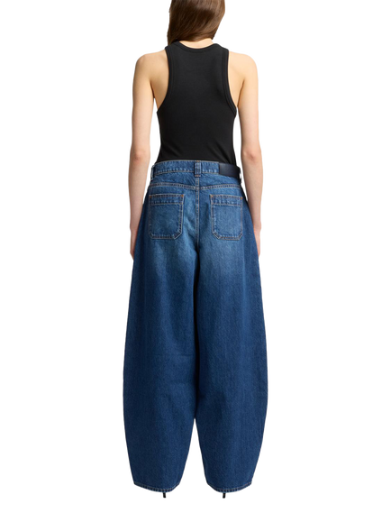 7 For All Mankind Balloon Stud Jeans, Le Blue - view 2, Le Blue