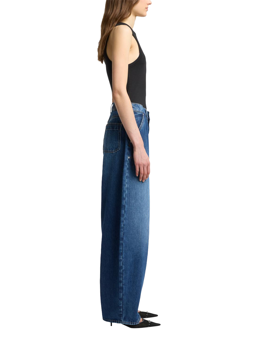 Product image 6 of 6, which shows 7 For All Mankind Balloon Stud Jeans, Le Blue, 26