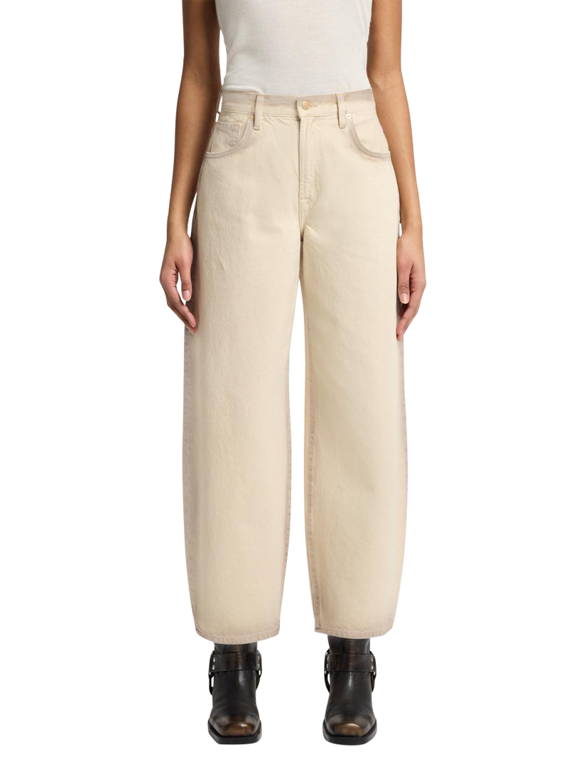 Product image 1 of 6, which shows 7 For All Mankind Bonnie Curvilinear Jeans, Sand Beach, 26