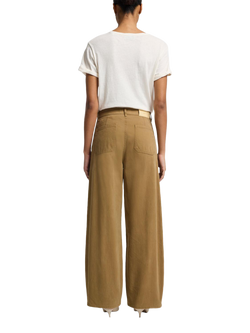 7 For All Mankind Bonnie Barrel-Leg Trousers, Twill Sand Storm - view 2, Twill Sand Storm