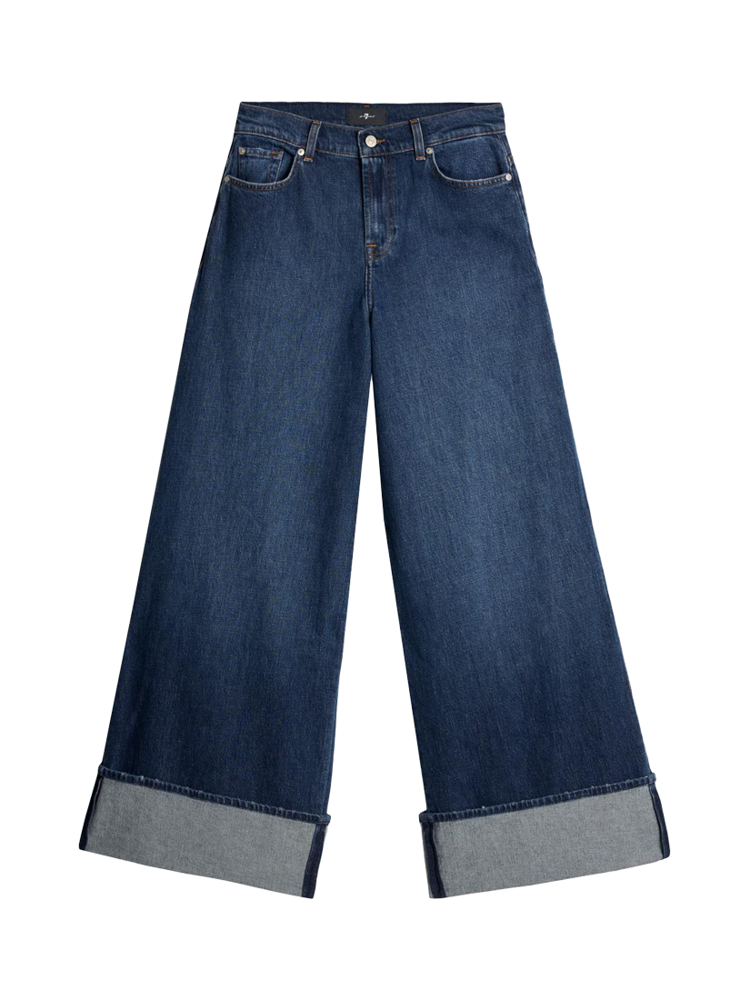 Product image 4 of 6, which shows 7 For All Mankind Marie Wide Leg Jeans, Artifact, 26