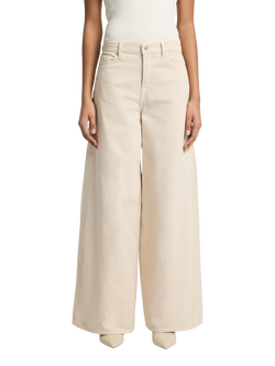 7 For All Mankind Marie Wide Leg Jeans, Creme