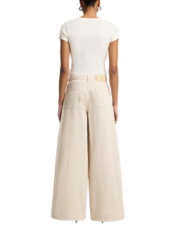 7 For All Mankind Marie Wide Leg Jeans - view 2, Creme