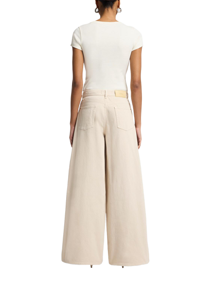 7 For All Mankind Marie Wide Leg Jeans - view 2, Creme