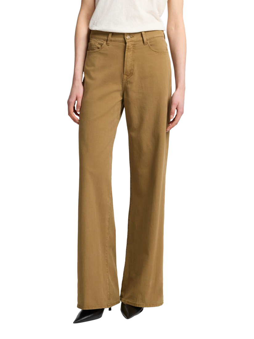 Product image 1 of 6, which shows 7 For All Mankind Lotta Wide Leg Jeans, Twill Sand Storm, 26