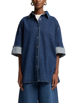 7 For All Mankind Nina Short Sleeve Overshirt, Artifact, Artifact
