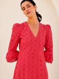 Aspiga Victoria Broderie Anglaise Pure Organic Cotton Dress, Red