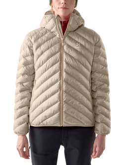 Haglöfs Women's Sarna Mimic 2 Hooded Jacket, Chalk Beige, Chalk Beige