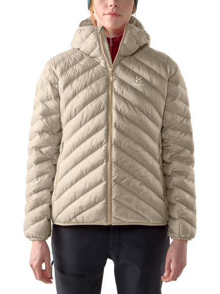 Haglöfs Women's Sarna Mimic 2 Hooded Jacket, Chalk Beige, Chalk Beige