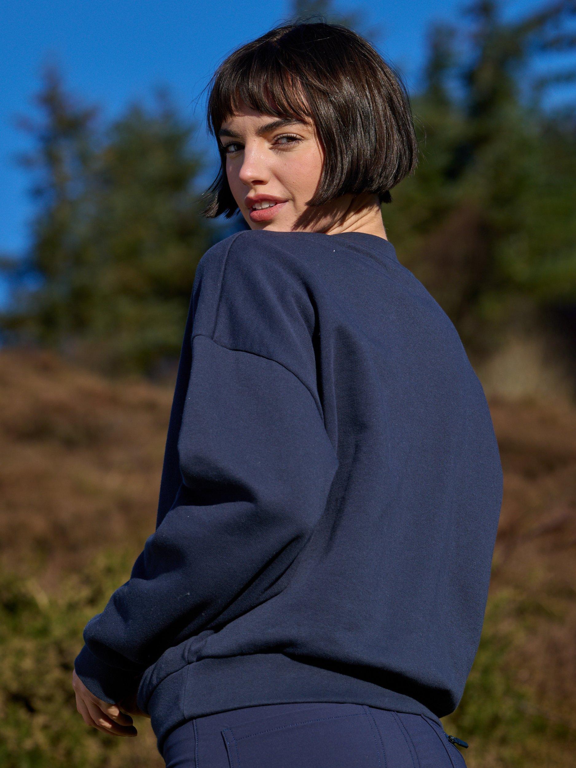 Product image 3 of 6, which shows ACAI Retreat Logo Sweatshirt, Deep Navy, 6-8