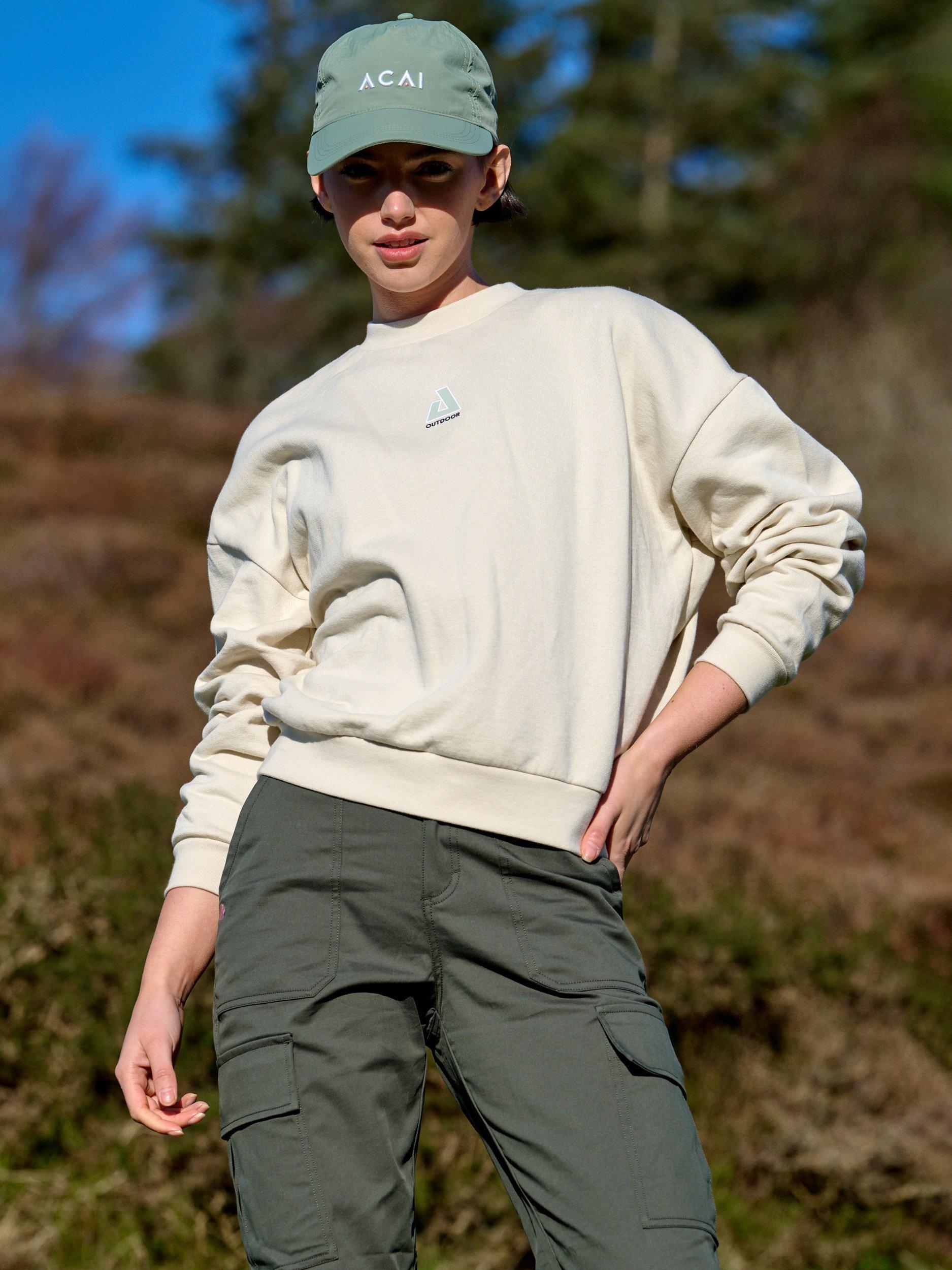 Product image 6 of 6, which shows ACAI Retreat Logo Sweatshirt, Oatmeal, 6-8