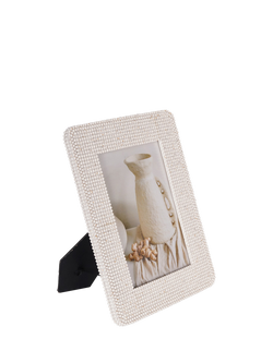 Libra Interiors Sophia Beaded Photo Frame - view 2, Cream