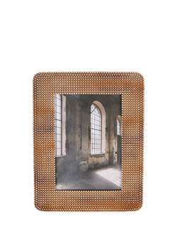 Libra Interiors Sophia Beaded Photo Frame, Brown