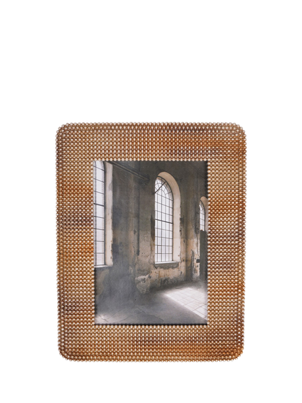 Libra Interiors Sophia Beaded Photo Frame, Brown