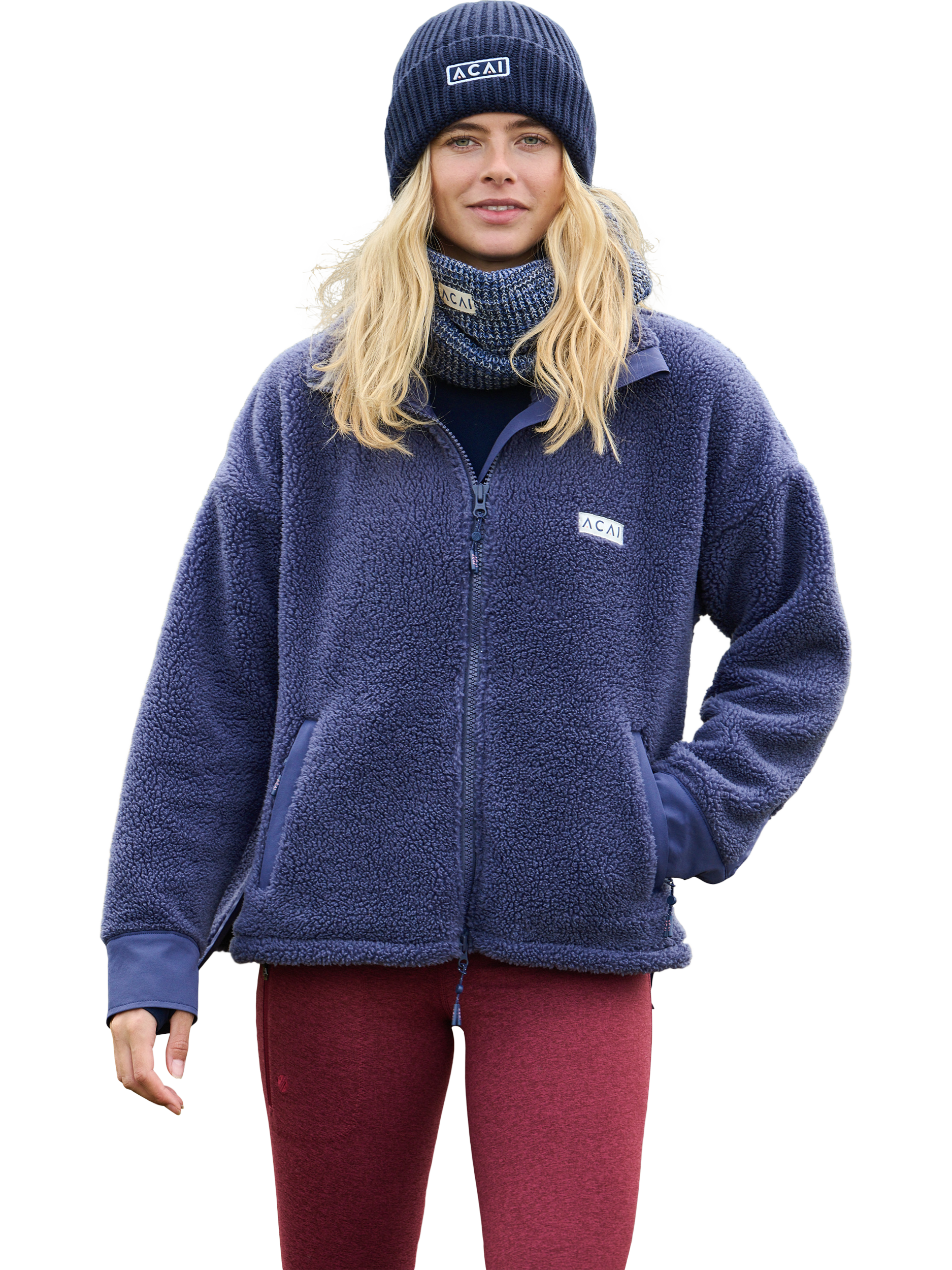 Product image 1 of 7, which shows ACAI On The Go Sherpa Fleece, Nightshadow Blue, 6