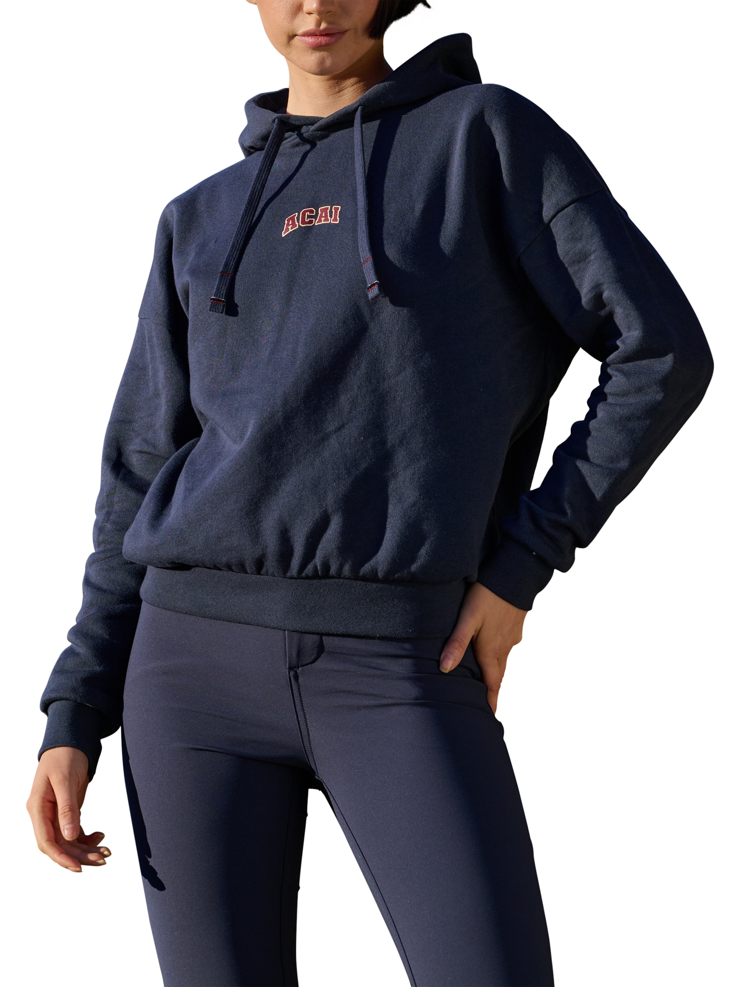 Product image 1 of 6, which shows ACAI Retreat Logo Hoodie, Deep Navy, 6-8