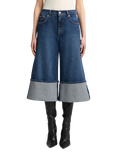 7 For All Mankind Radar High-Rise Culottes Cotton Denim Jeans