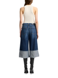 7 For All Mankind Radar High-Rise Culottes Cotton Denim Jeans
