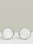 Reiss Ardley Cufflinks, Silver/Mother of Pearl