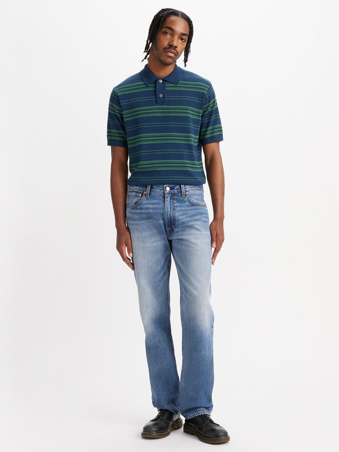 Product image 1 of 6, which shows Levi's 555 Cotton Relaxed Straight Slim Denim Jeans, Indigo Champion, 30S