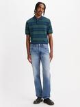 Levi's 555 Cotton Relaxed Straight Slim Denim Jeans, Indigo Champion