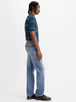 Levi's 555 Cotton Relaxed Straight Slim Denim Jeans, Indigo Champion - view 2, Indigo Champion