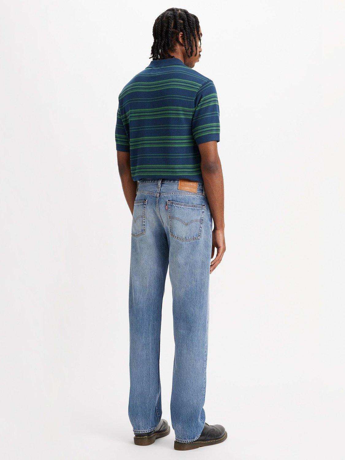 Product image 3 of 6, which shows Levi's 555 Cotton Relaxed Straight Slim Denim Jeans, Indigo Champion, 30S