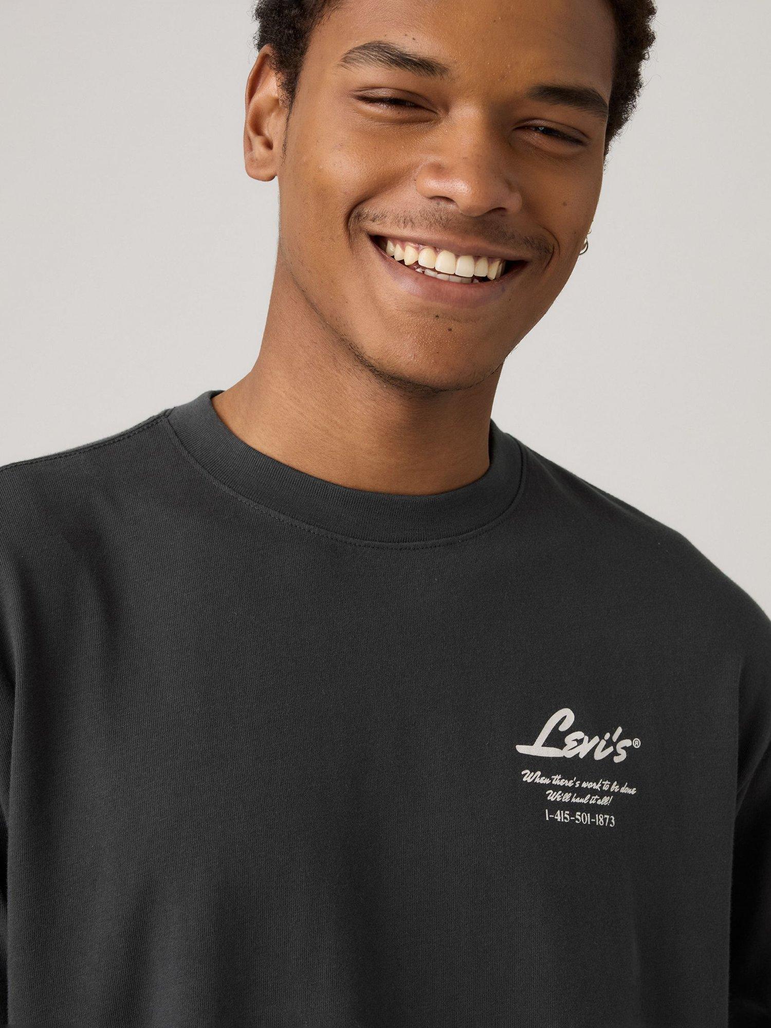 Product image 3 of 5, which shows Levi's Cotton Graphic Short Sleeve Crew Neck T-Shirt, Phantom, S