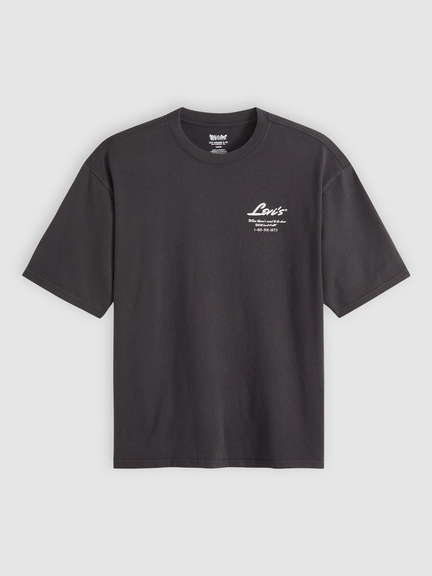 Product image 4 of 5, which shows Levi's Cotton Graphic Short Sleeve Crew Neck T-Shirt, Phantom, S