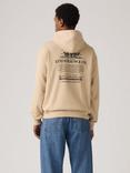 Levi's Cotton Graphic Hoodie, White Pepper