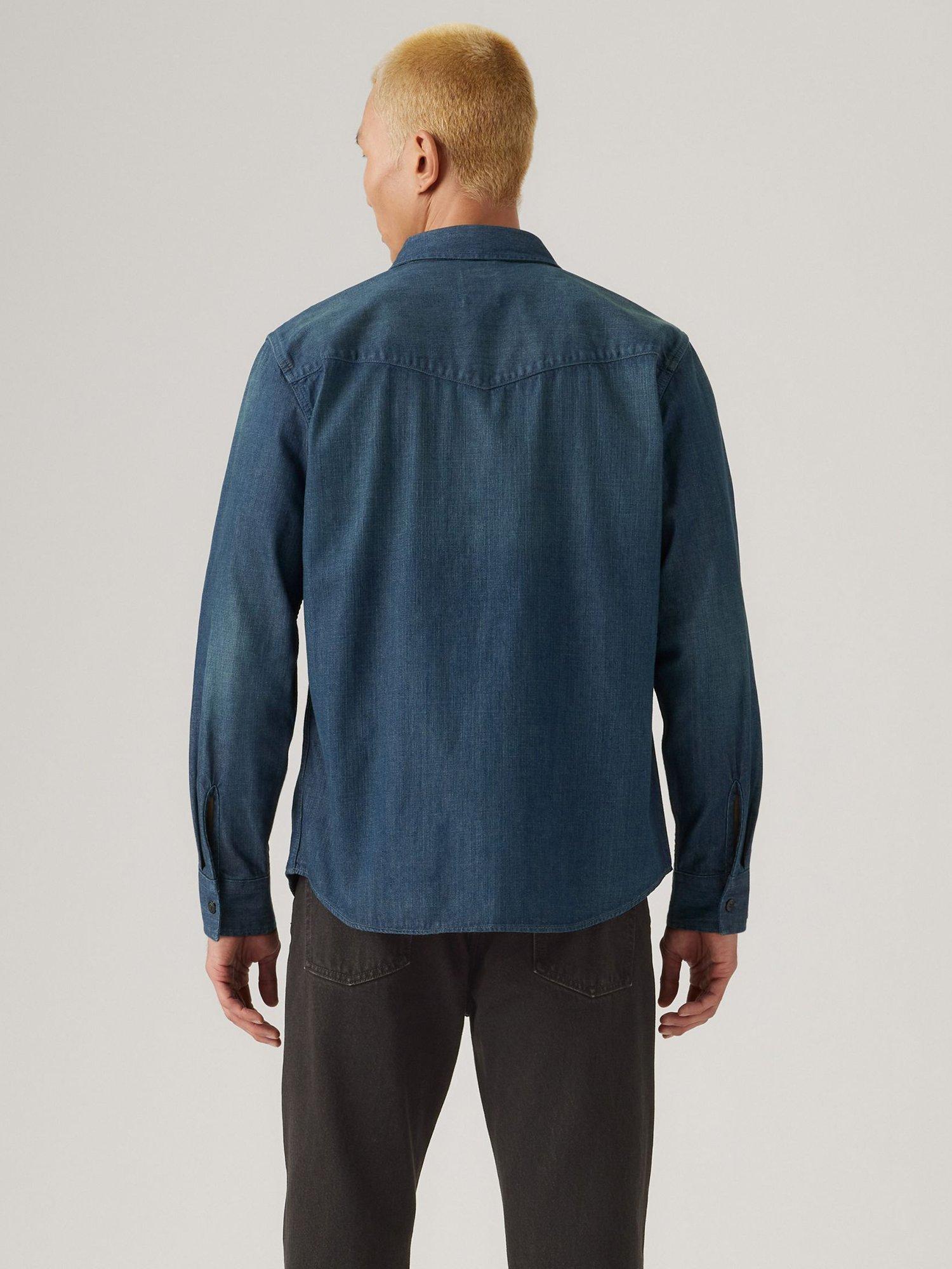 Product image 2 of 3, which shows Levi's Cotton Regular Fit Denim Western Shirt, Too Good, S