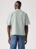 Levi's Cotton Regular Fit Stripe Zandt Cropped Shirt, Dark Green