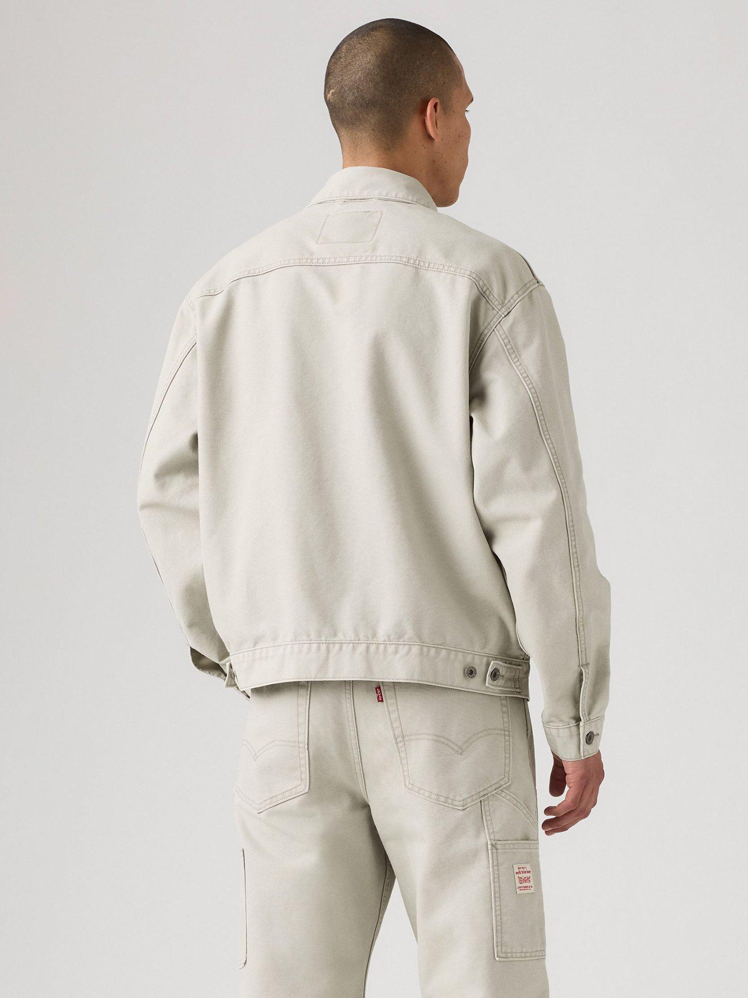 Product image 2 of 4, which shows Levi's Cotton Sunrise Trucker Denim Boxy Jacket, London Fog, XL