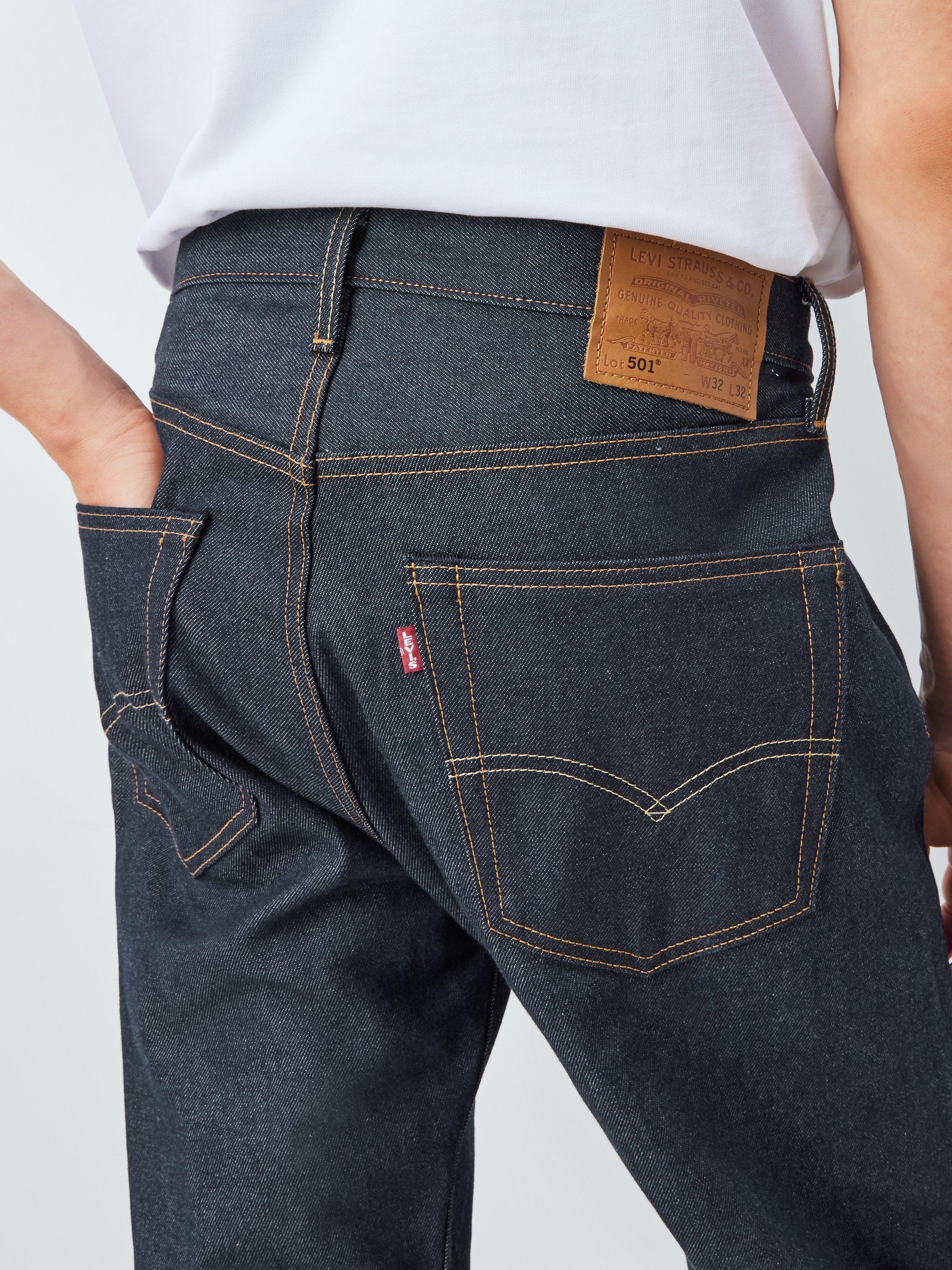 Product image 6 of 6, which shows Levi's 501 Straight Fit Jeans, Hudson Selvedge, 30S