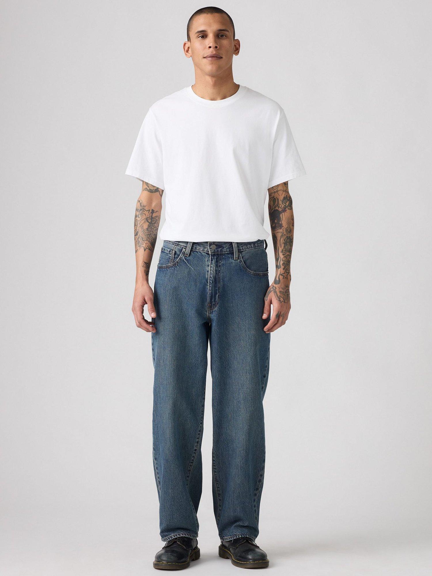 Product image 1 of 6, which shows Levi's 578 Cotton Baggy Denim Jeans, Blue, 30S