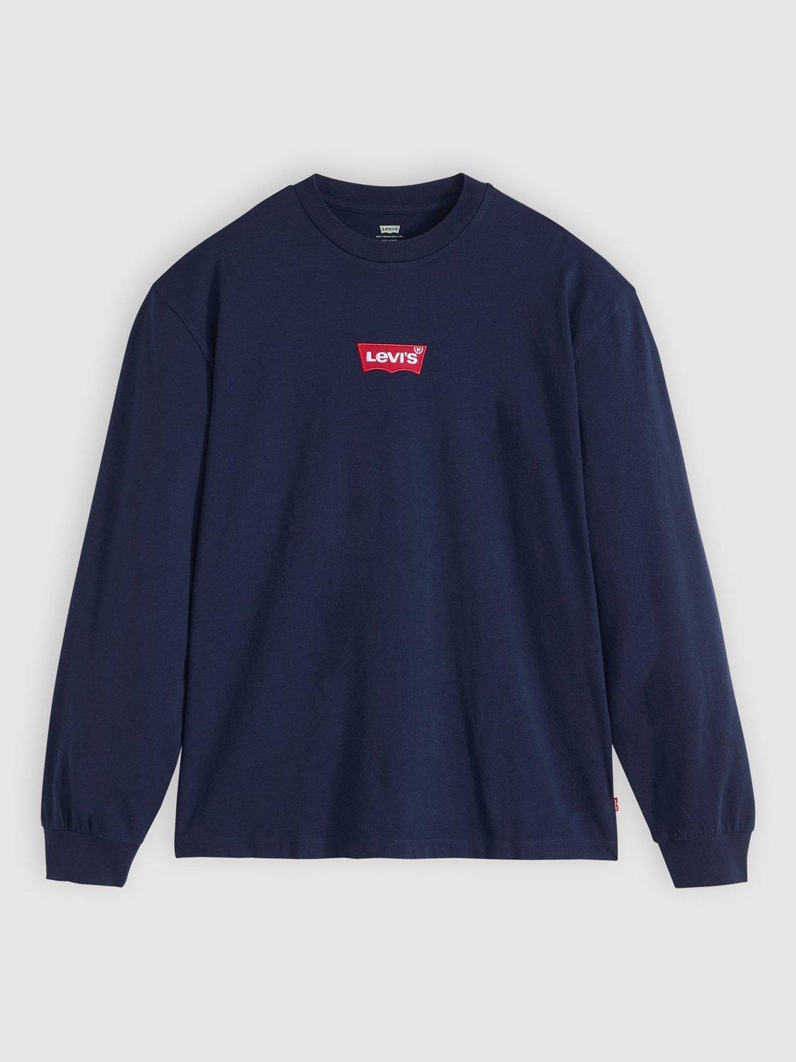 Product image 4 of 5, which shows Levi's Regular Fit Long-Sleeve Graphic Authentic T-Shirt, Navy Blazer, S
