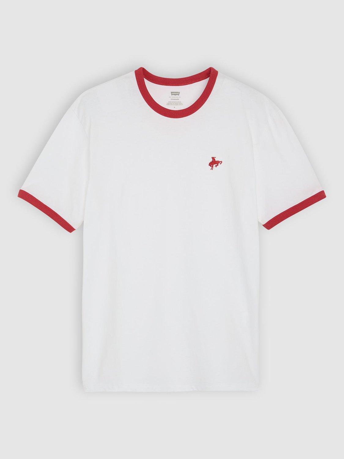 Product image 4 of 4, which shows Levi's Regular Fit Retro Ringer Graphic T-Shirt, White, S