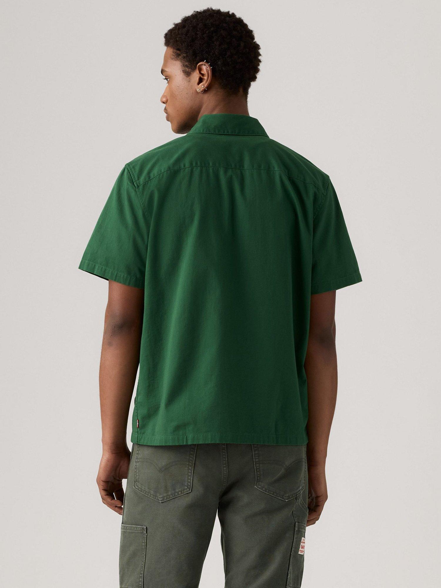 Product image 2 of 4, which shows Levi's Cotton Long Sleeve Worker Shirt, Dark Green, L