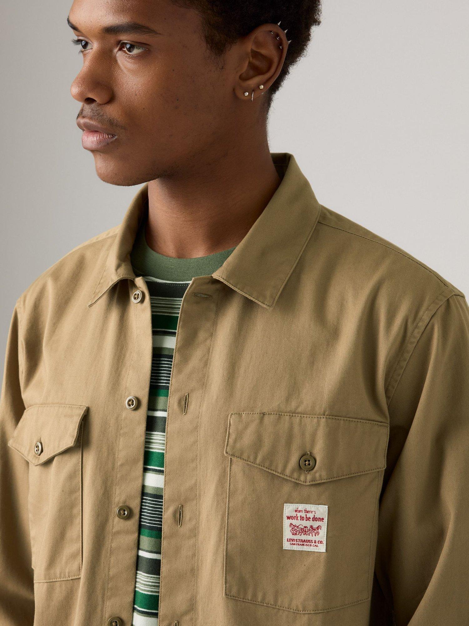 Product image 3 of 4, which shows Levi's Cotton Long Sleeve Worker Shirt, Tigers Eye, XL
