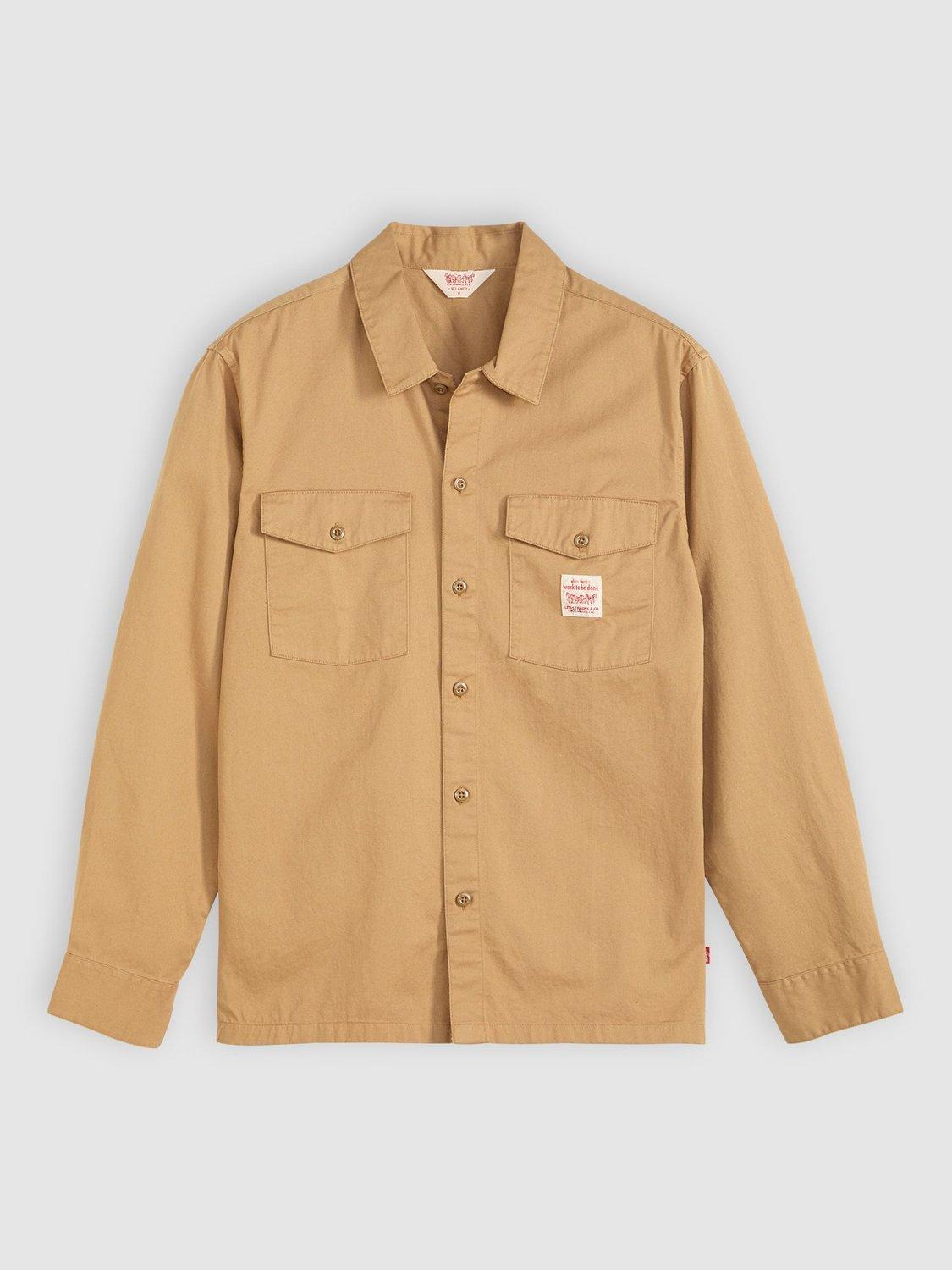 Product image 4 of 4, which shows Levi's Cotton Long Sleeve Worker Shirt, Tigers Eye, XL
